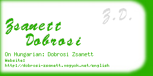 zsanett dobrosi business card